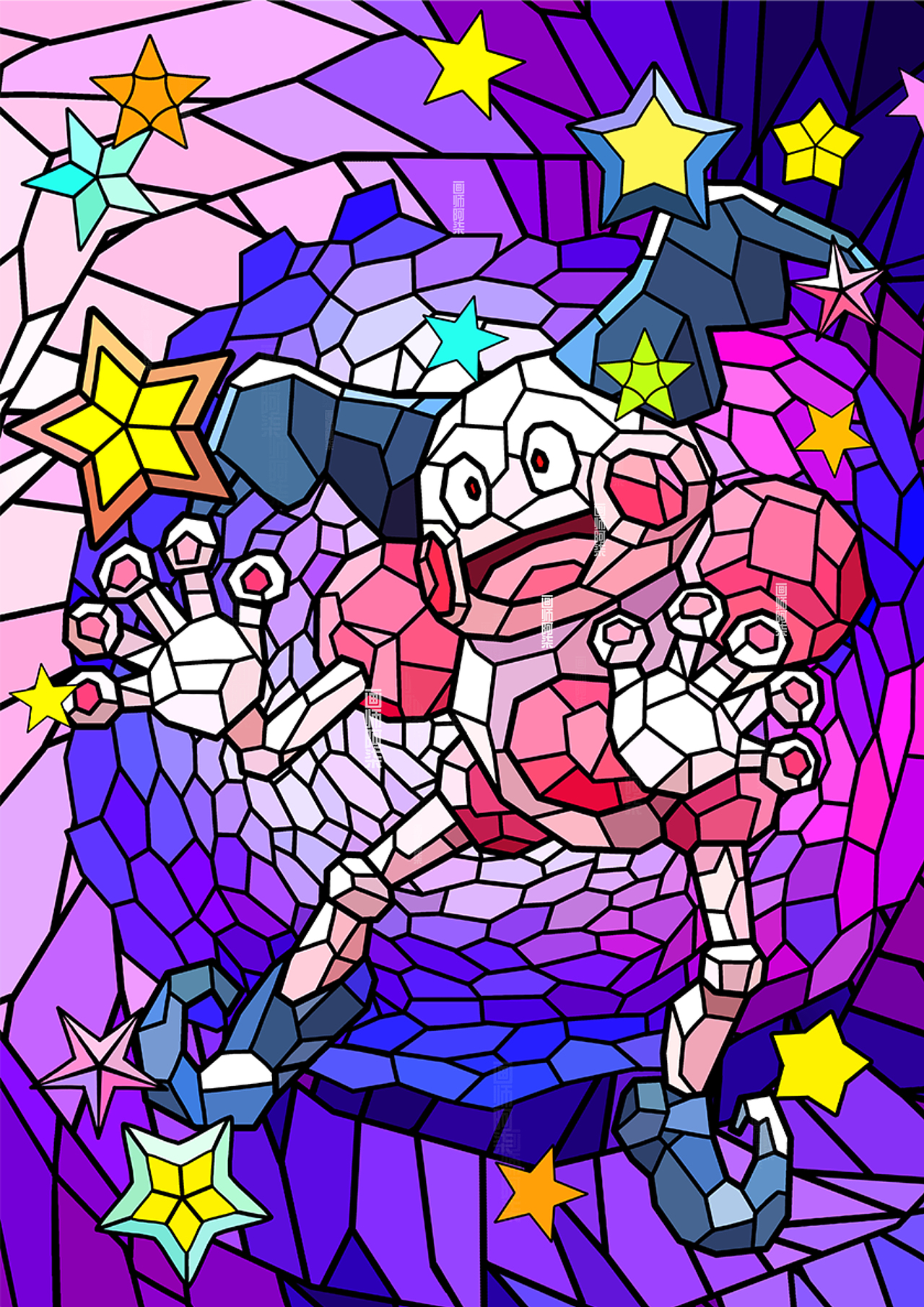 宝可梦卡牌教堂玻璃风格卡牌创作（图ZMzczMTg5Mzky） - 图案 - 站酷设计师画师阿柒原创素材 - 站酷ZCOOL