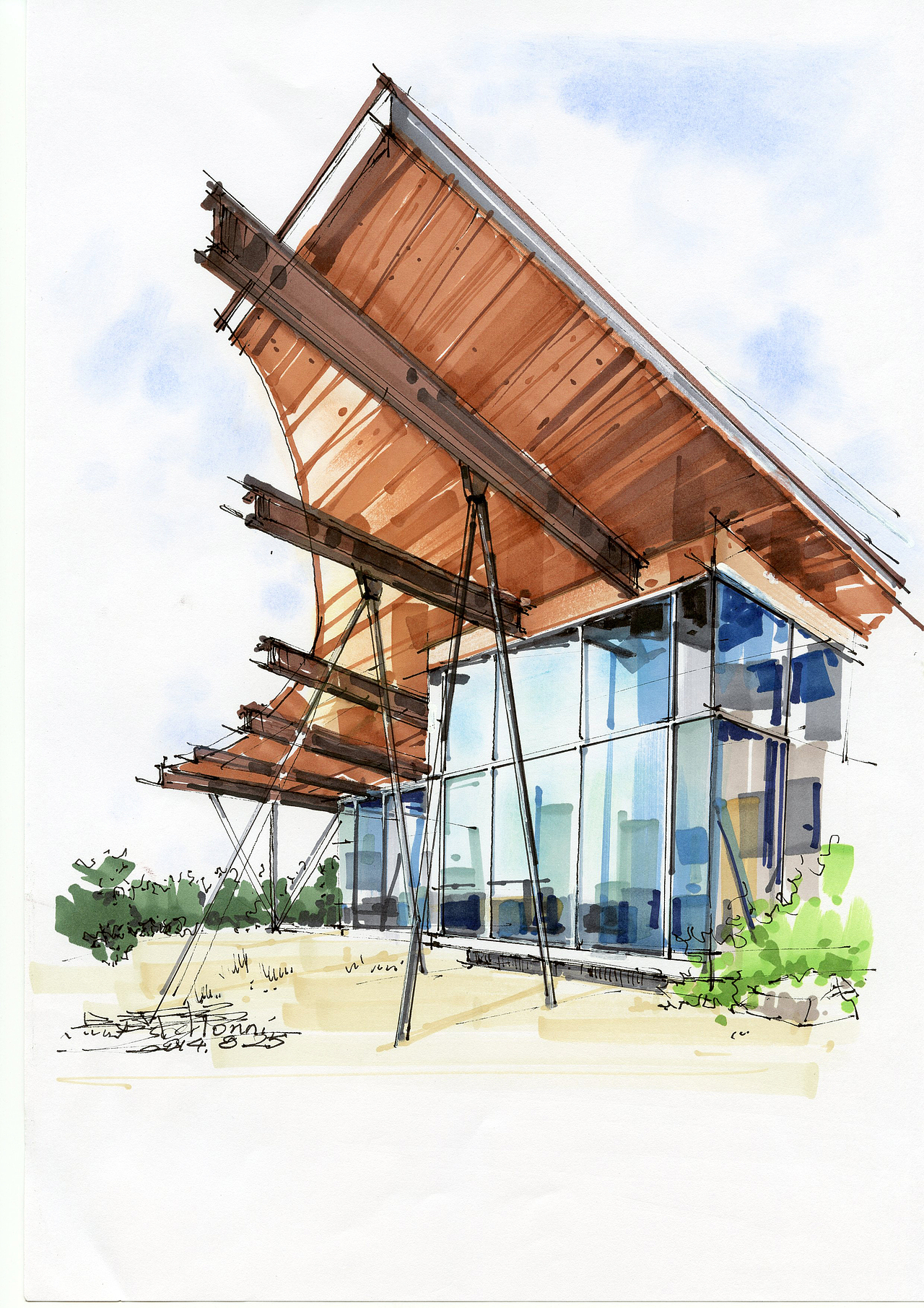 中山校园应召－马訢邦部分景观作品展示（图ZMjExNjIwNTc2） - 商业插画 - 站酷设计师DarkSuet原创素材 - 站酷ZCOOL