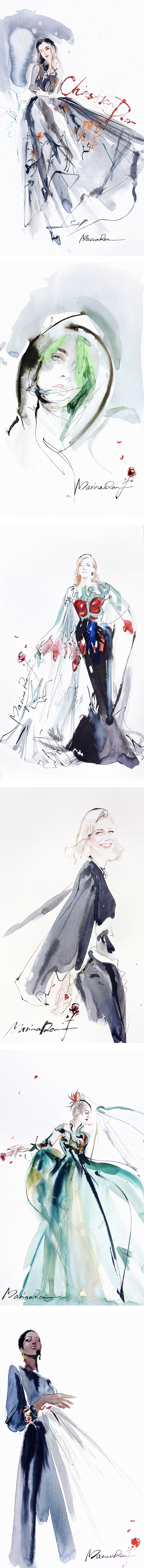 100幅时尚插画里的美人/你钟情哪个她?