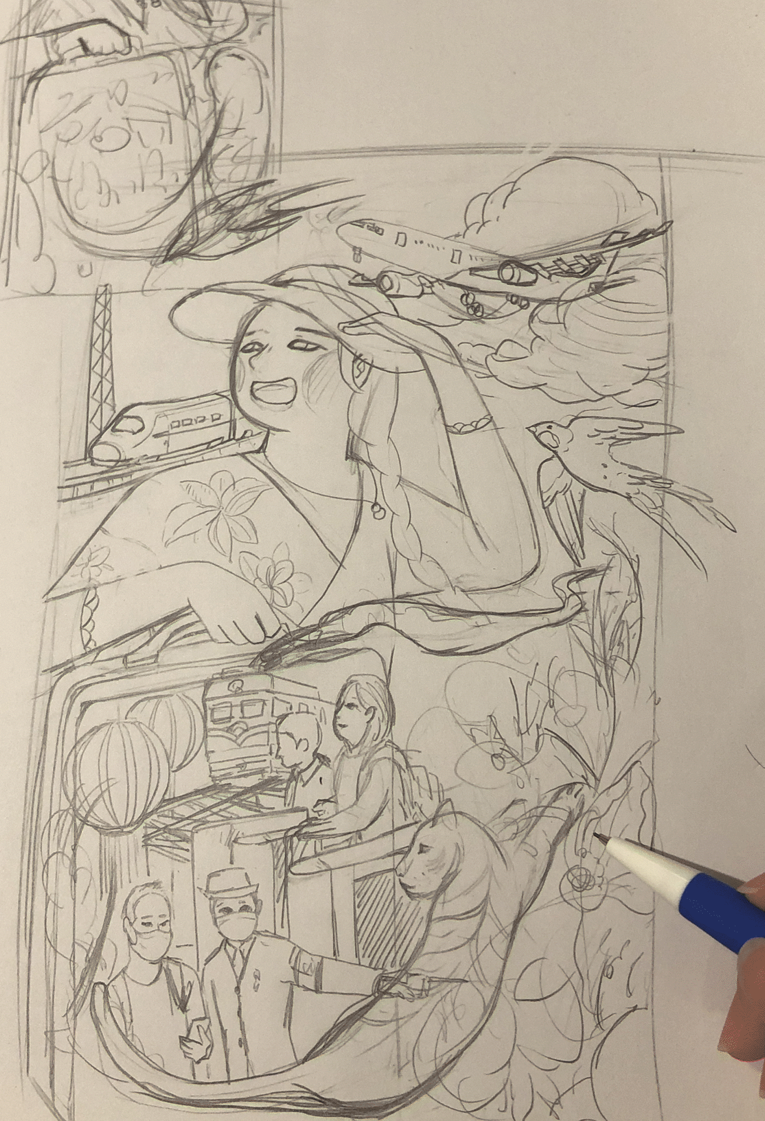 春运-新年插画（图ZMjg2MTY5NjMy） - 商业插画 - 站酷设计师一只鲜莓莓原创素材 - 站酷ZCOOL