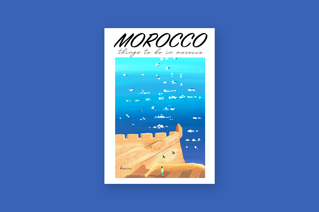 摩洛哥旅行插画