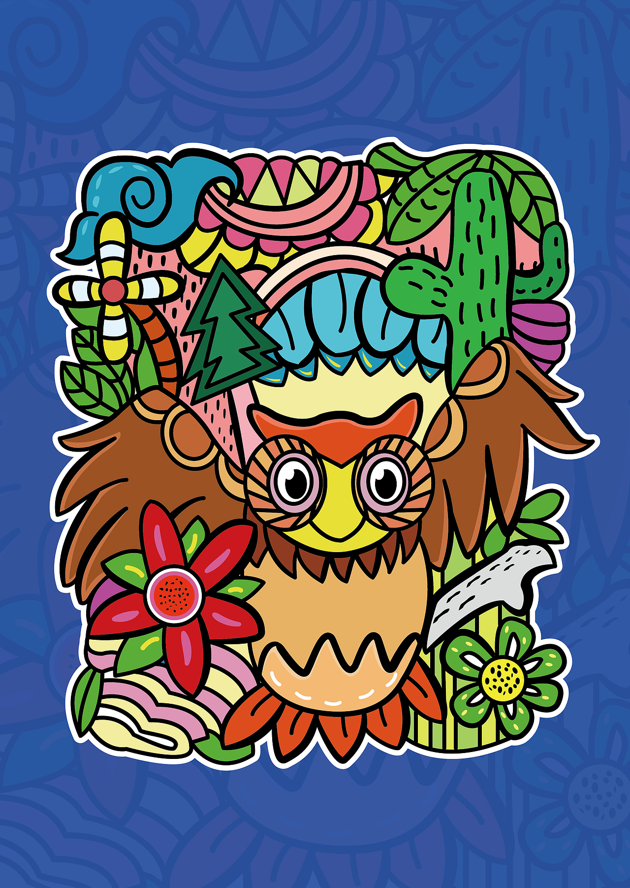 潮流插图/涂鸦动物（图ZOTU0MDgyMzY=） - 新锐潮流插画 - 站酷设计师一碗饭就够了原创素材 - 站酷ZCOOL