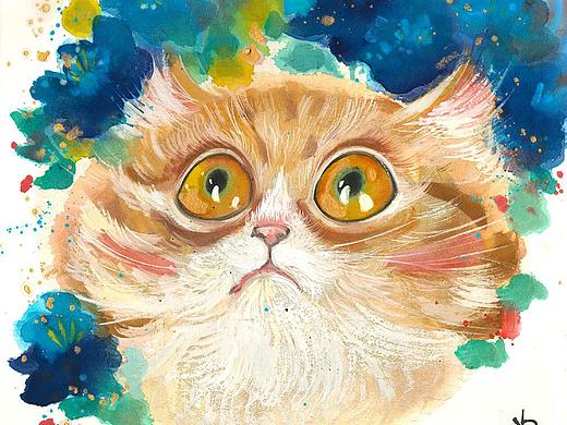 一组水墨猫咪~希望大家喜欢