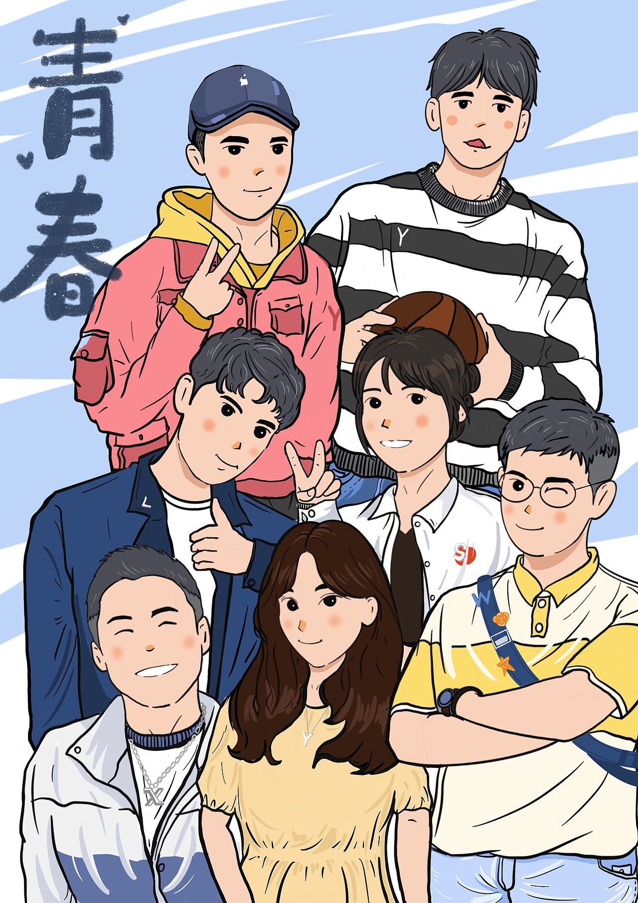 男生女生人物组合，人物头像（图ZMjk3Njk2ODI0） - 商业插画 - 站酷设计师这是董YAO原创素材 - 站酷ZCOOL