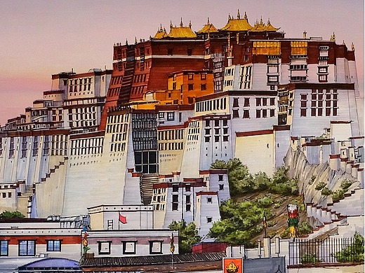 马克笔手绘《布达拉宫》插画-艺术插画20177122252天前马克笔手绘