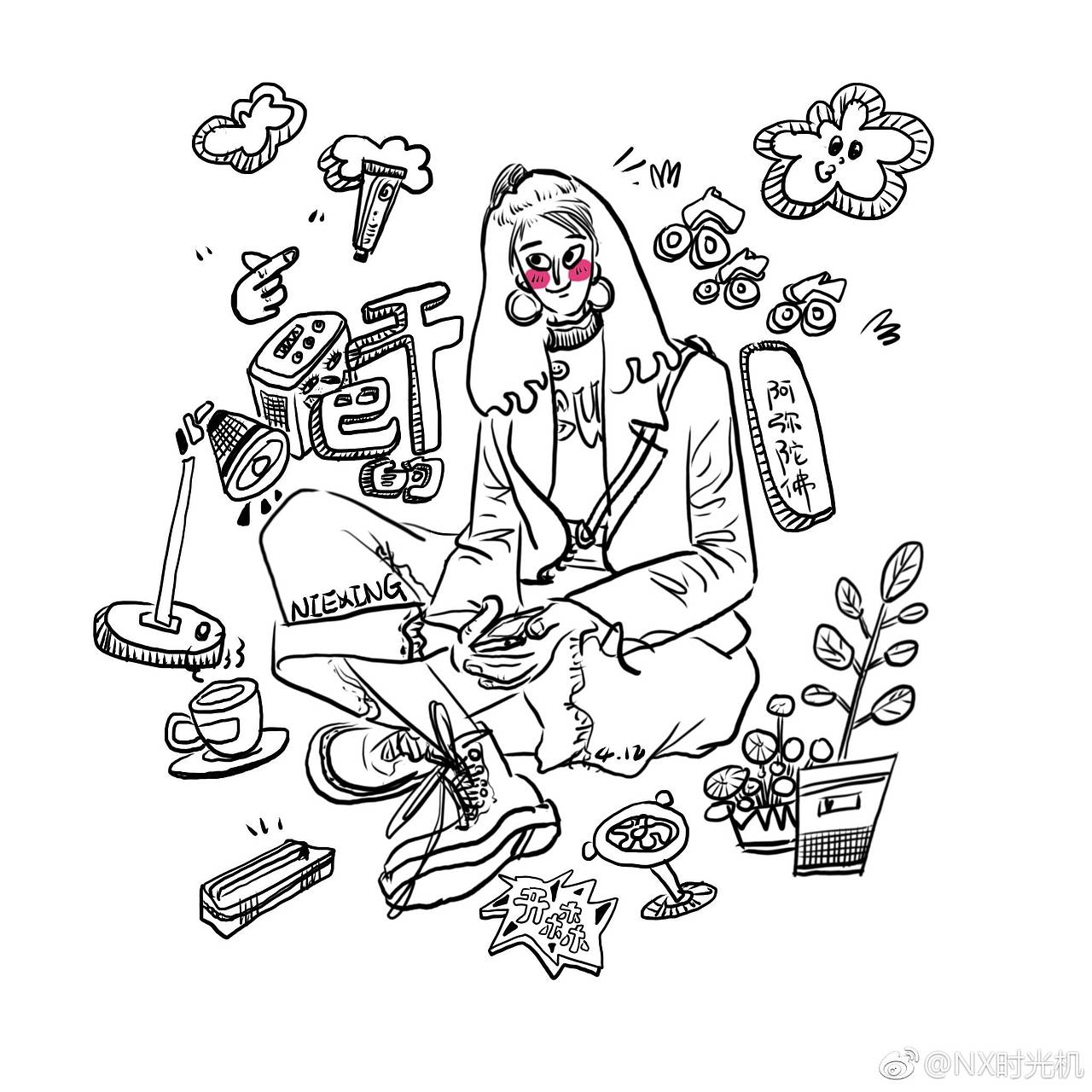 那些随手画的单线手绘稿（图ZMTIxNTQyNzMy） - 创作习作 - 站酷设计师NIEXING_星星原创素材 - 站酷ZCOOL