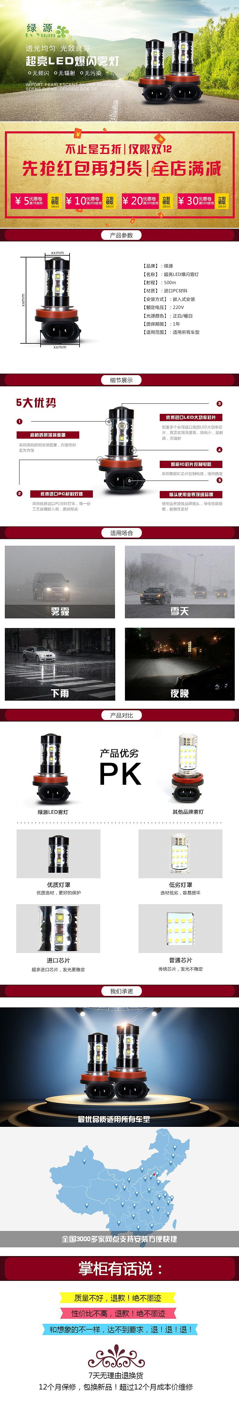 LED灯淘宝详情页