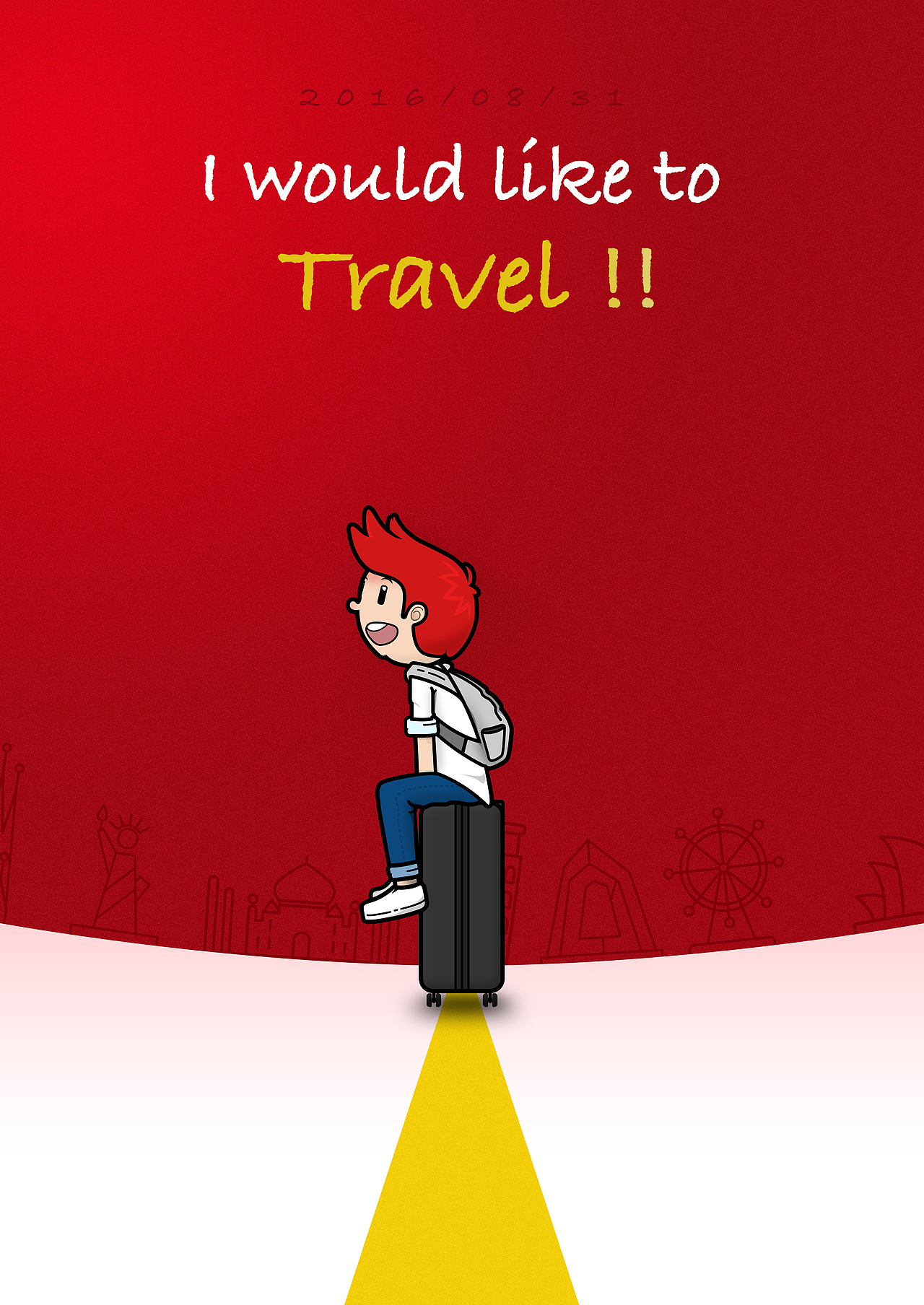 I would like to Travel !!（图ZOTA2OTU1Njg=） - 海报 - 站酷设计师阿John不是阿囧原创素材 - 站酷ZCOOL