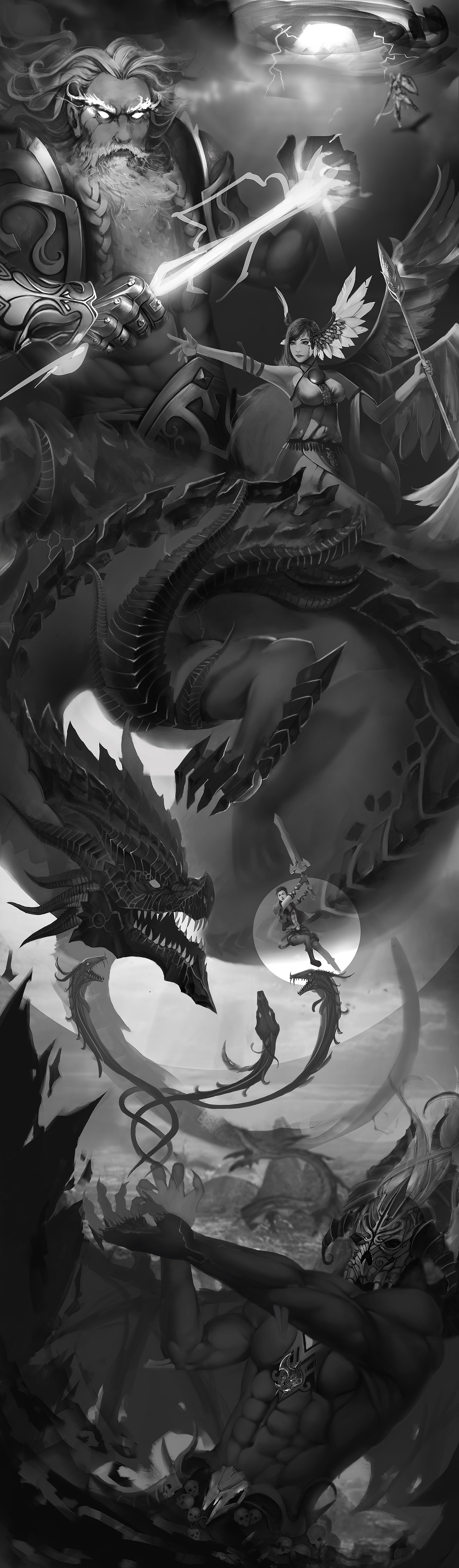 巴哈姆特之怒|插画|游戏原画|小天爱画画_原创作品-站酷zcool