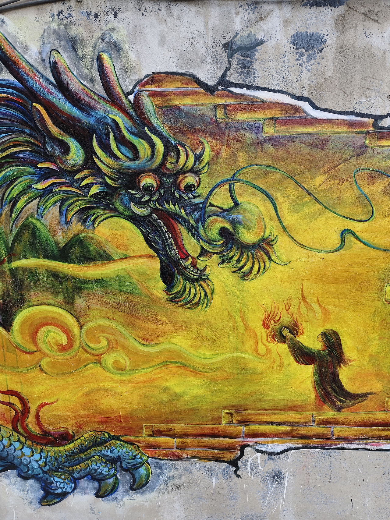 墙绘中国风生肖龙