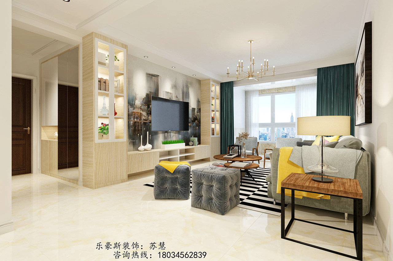 天洲视界城134㎡北欧效果图（图ZMTA4MjgyMjgw） - 其他空间 - 站酷设计师LOHAS苏慧原创素材 - 站酷ZCOOL