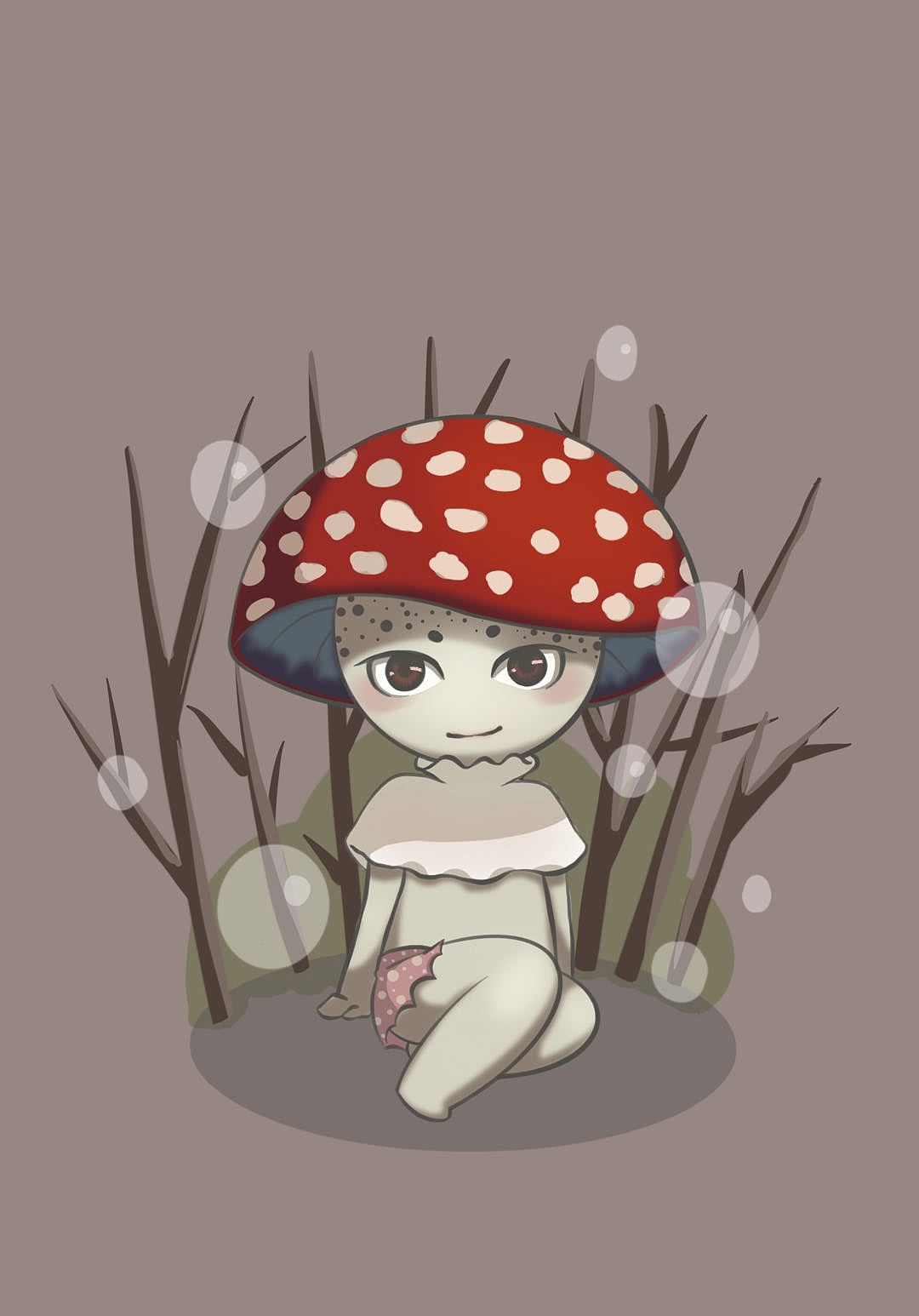 原创-蘑菇精灵|插画|创作习作|画渣_方木头 - 原创作品 - 站酷 (zcool