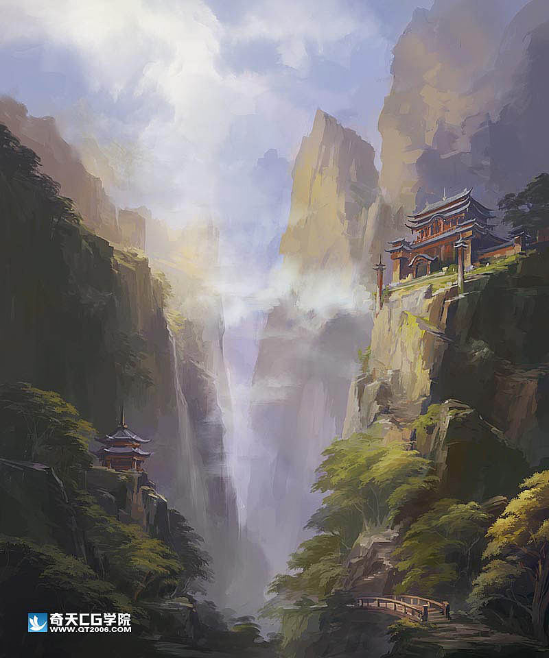 游戏场景,古风建筑|插画|游戏原画|奇天cg学院_原创作品-站酷zcool