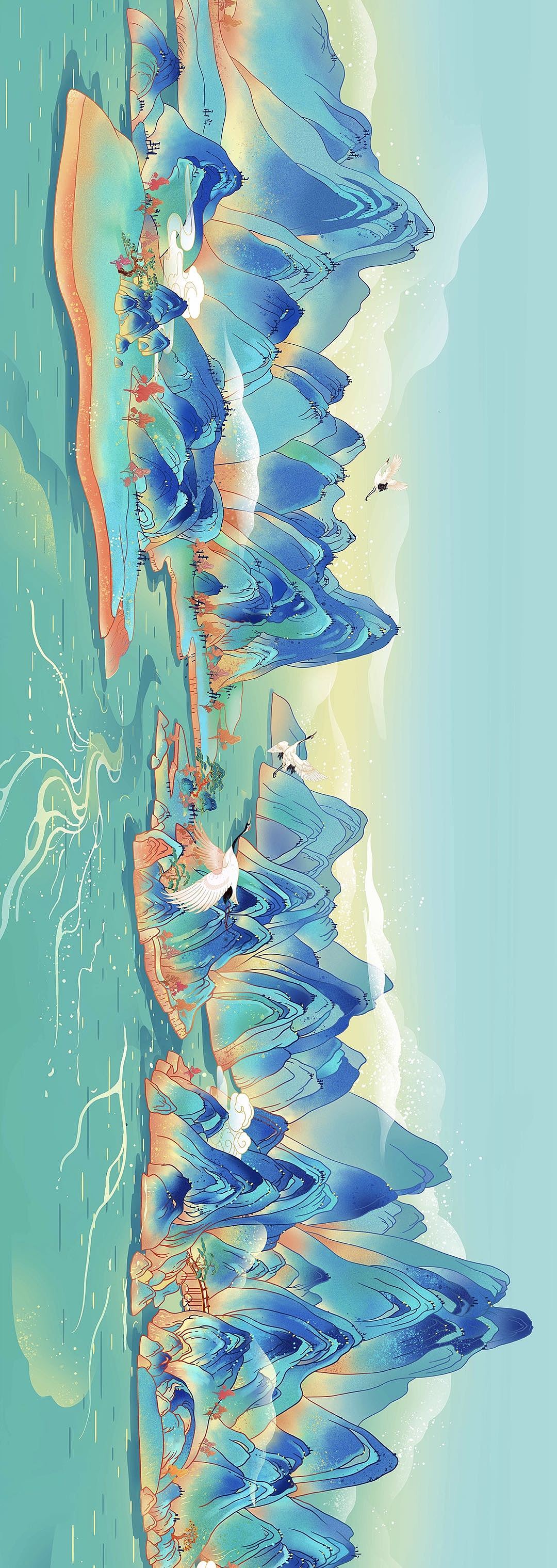 千里江山插画