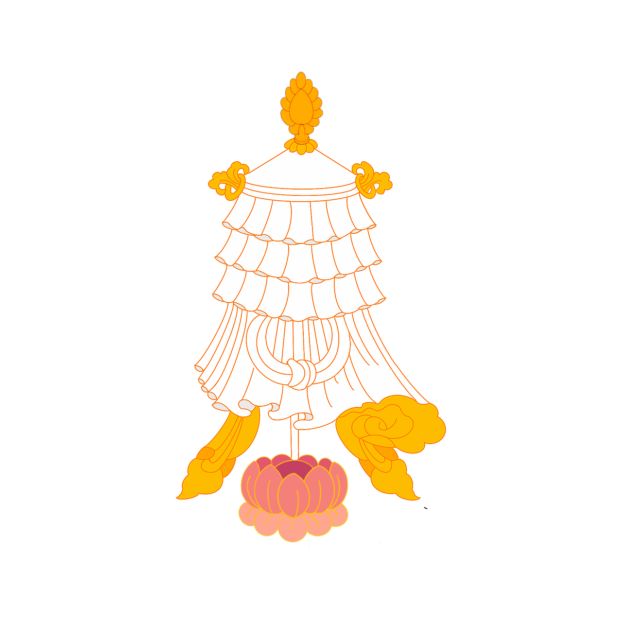 吉祥八宝ipad绘画