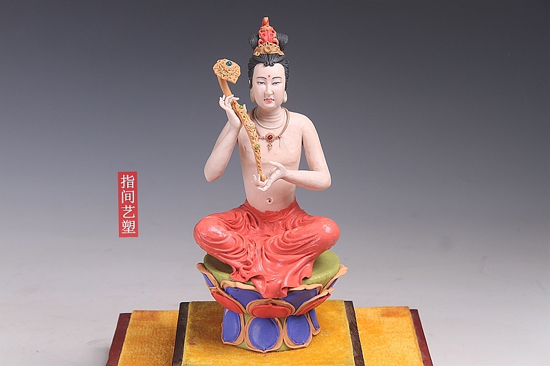 贺加贵面塑软陶（文殊菩萨）