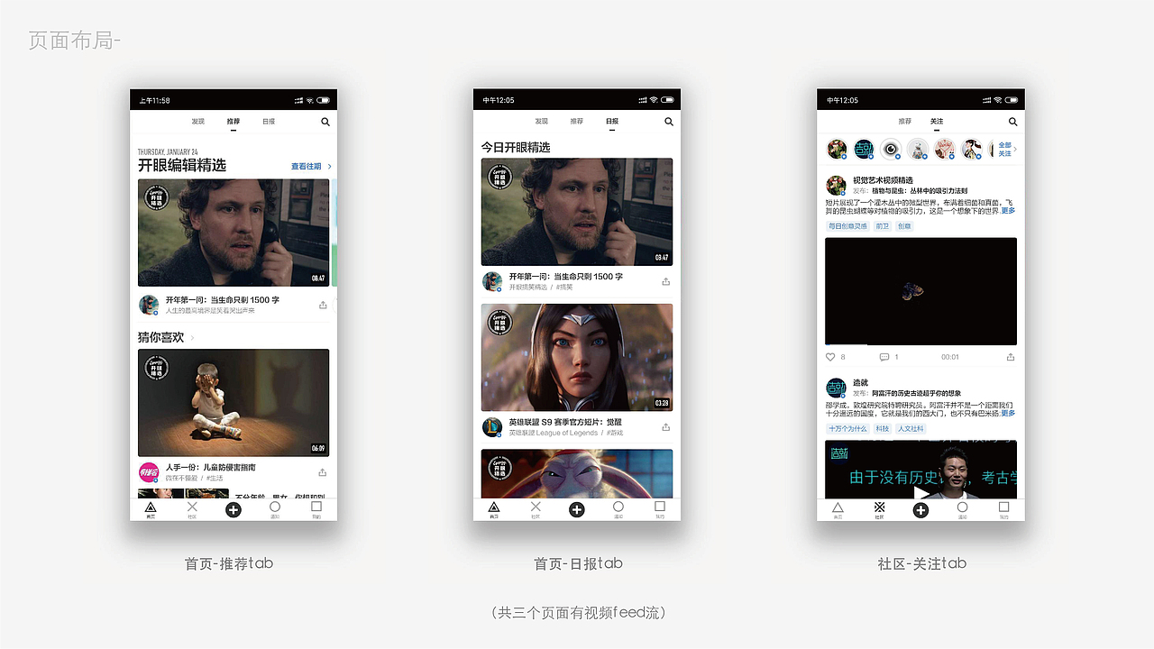 开眼x快手-短视频app竞品分析（图ZMTczODgyMDQw） - 交互/UE - 站酷设计师FangyuanZeng原创素材 - 站酷ZCOOL