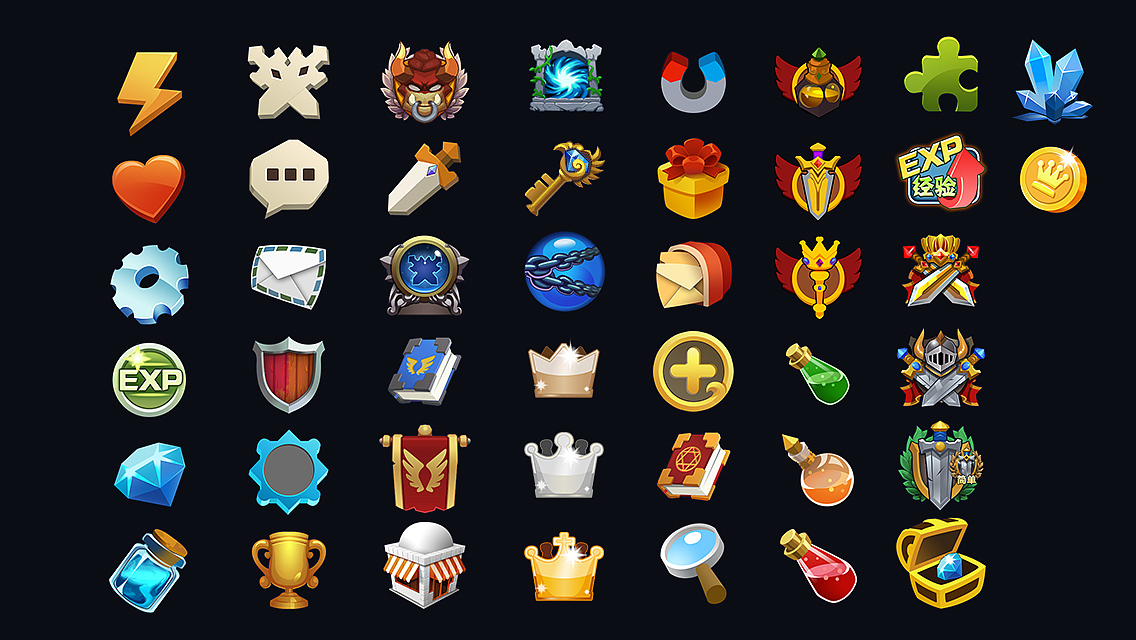 手绘的一些游戏图标（图ZOTc3MDQzNDA=） - 游戏UI - 站酷设计师毛毛虫ljc原创素材 - 站酷ZCOOL