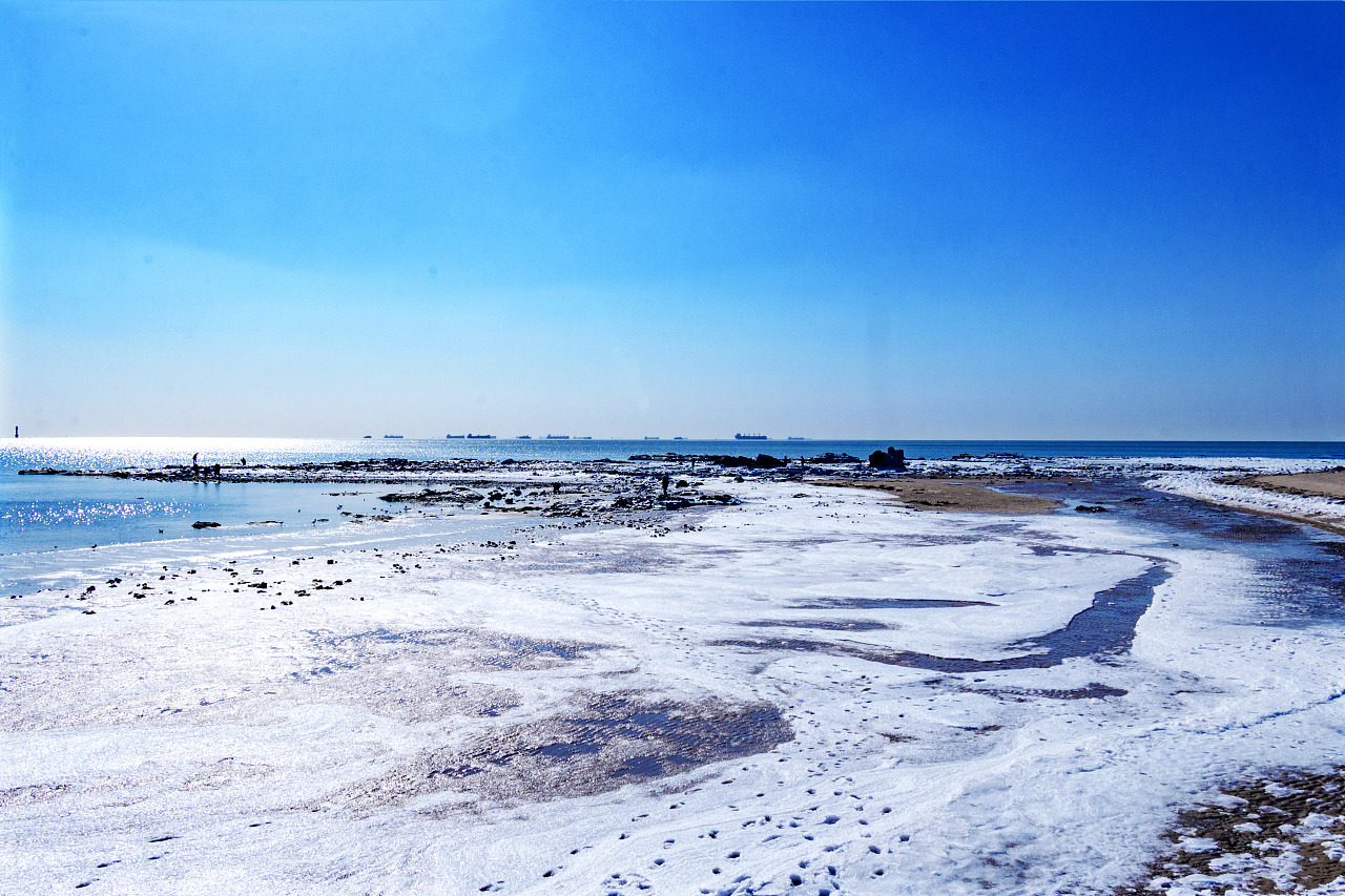 冬季秦皇岛的海