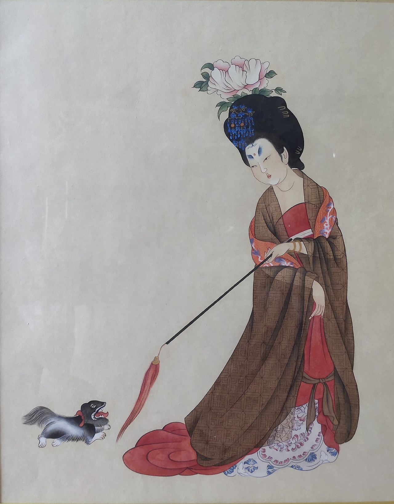 簪花仕女图局部