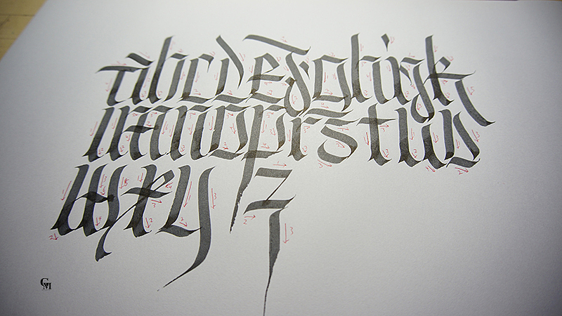 手写哥特字教程内带视频