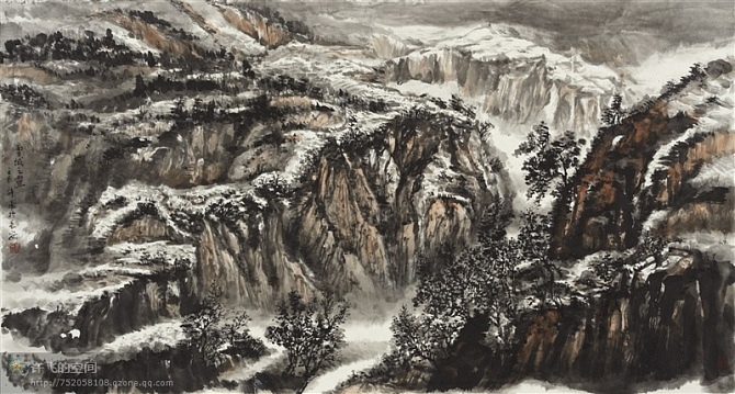 许飞国画作品
