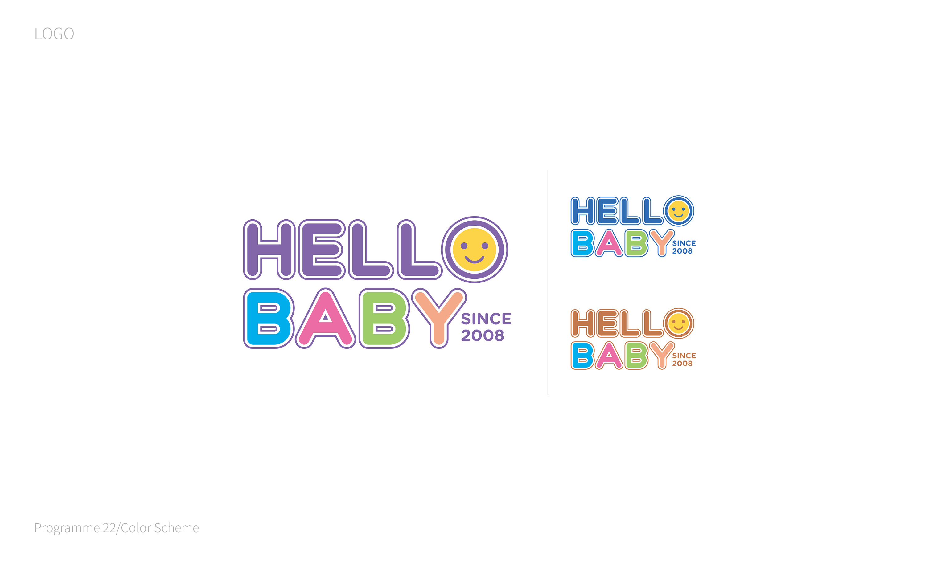 hello baby 卡通logo方案设计
