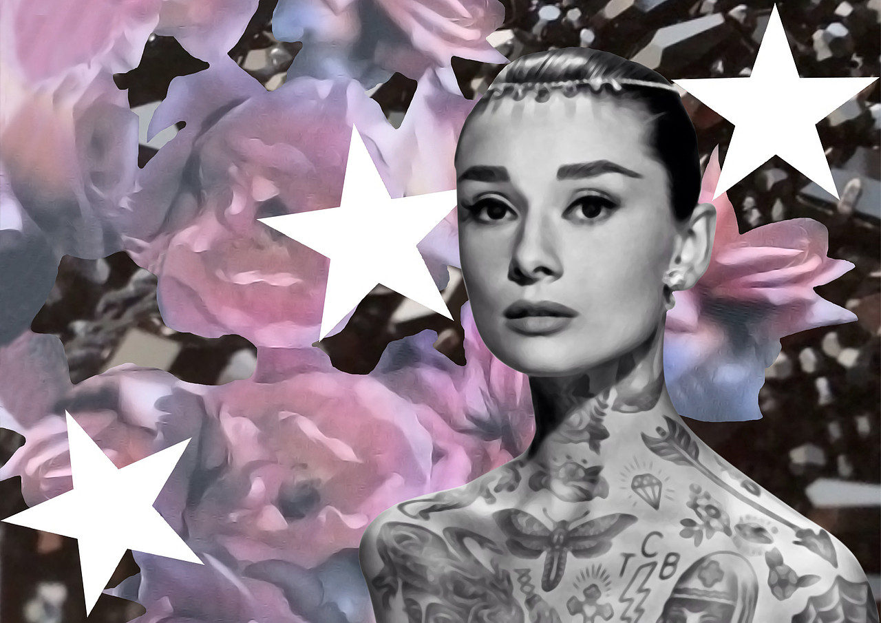 纪梵希与奥黛丽赫本的友谊－平面设计（图ZNzE2MjgzMjQ=） - 图案 - 站酷设计师嗑瓜子de土拨鼠原创素材 - 站酷ZCOOL