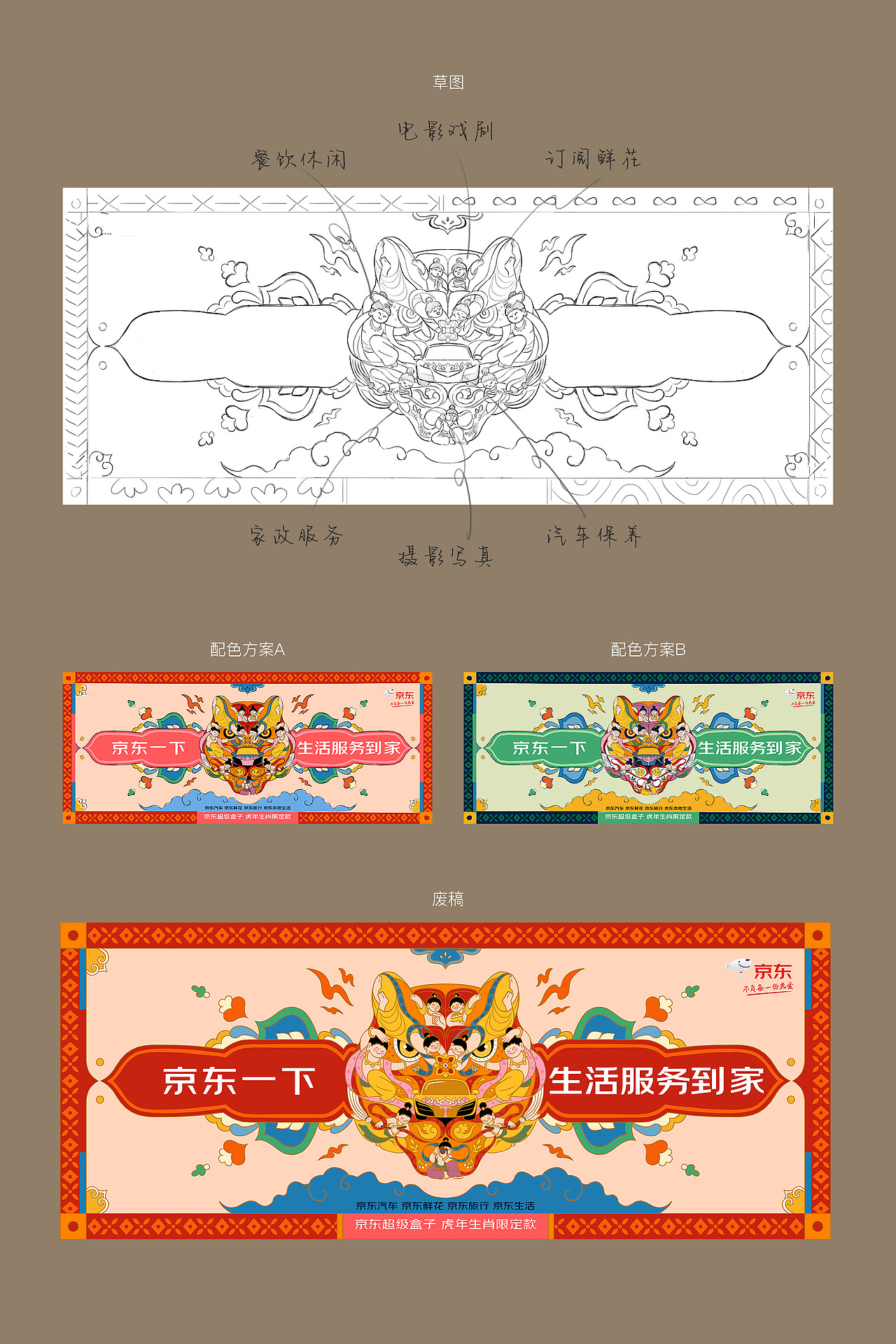 京东×敦煌博物馆 丨虎年超级盒子联名礼盒（图ZMjg4NjcxMjc2） - 商业插画 - 站酷设计师donapp原创素材 - 站酷ZCOOL