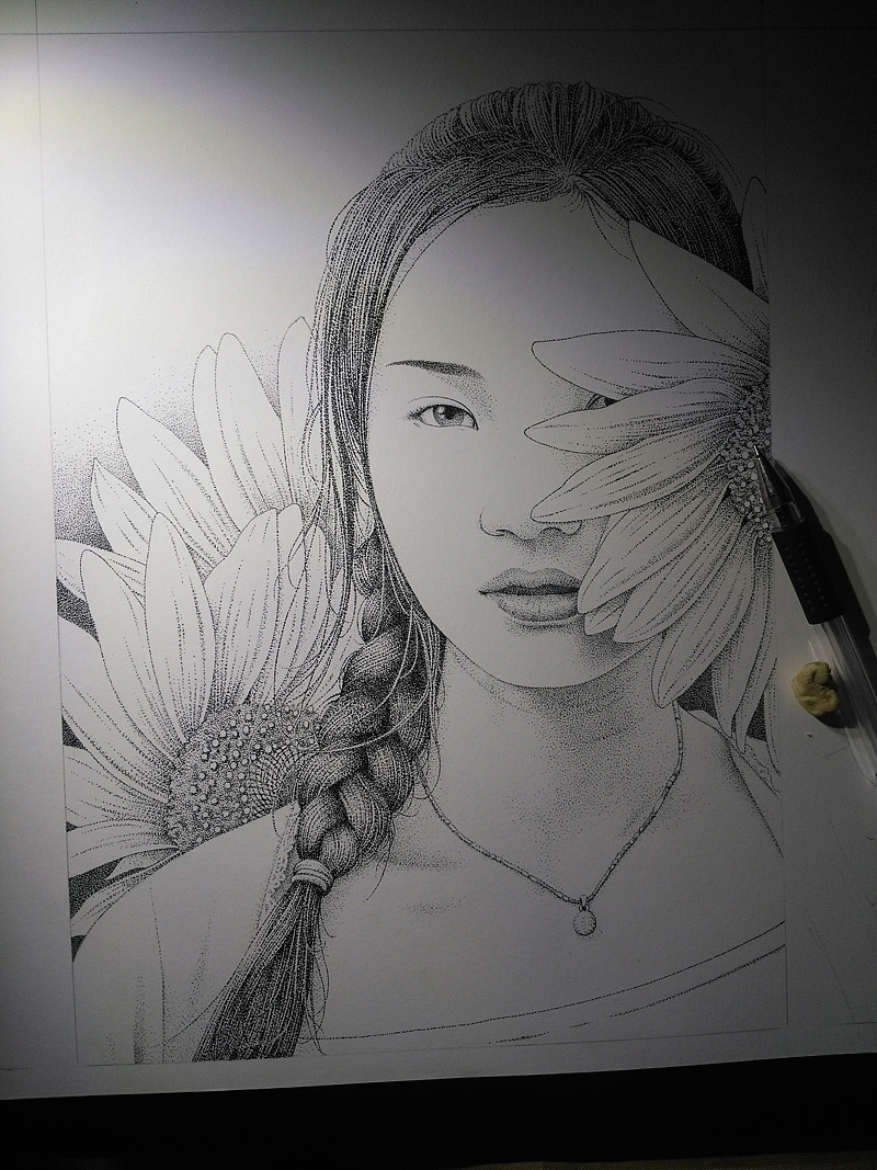 肖像定制-摄影师-米朵(点画)31.7*23cm