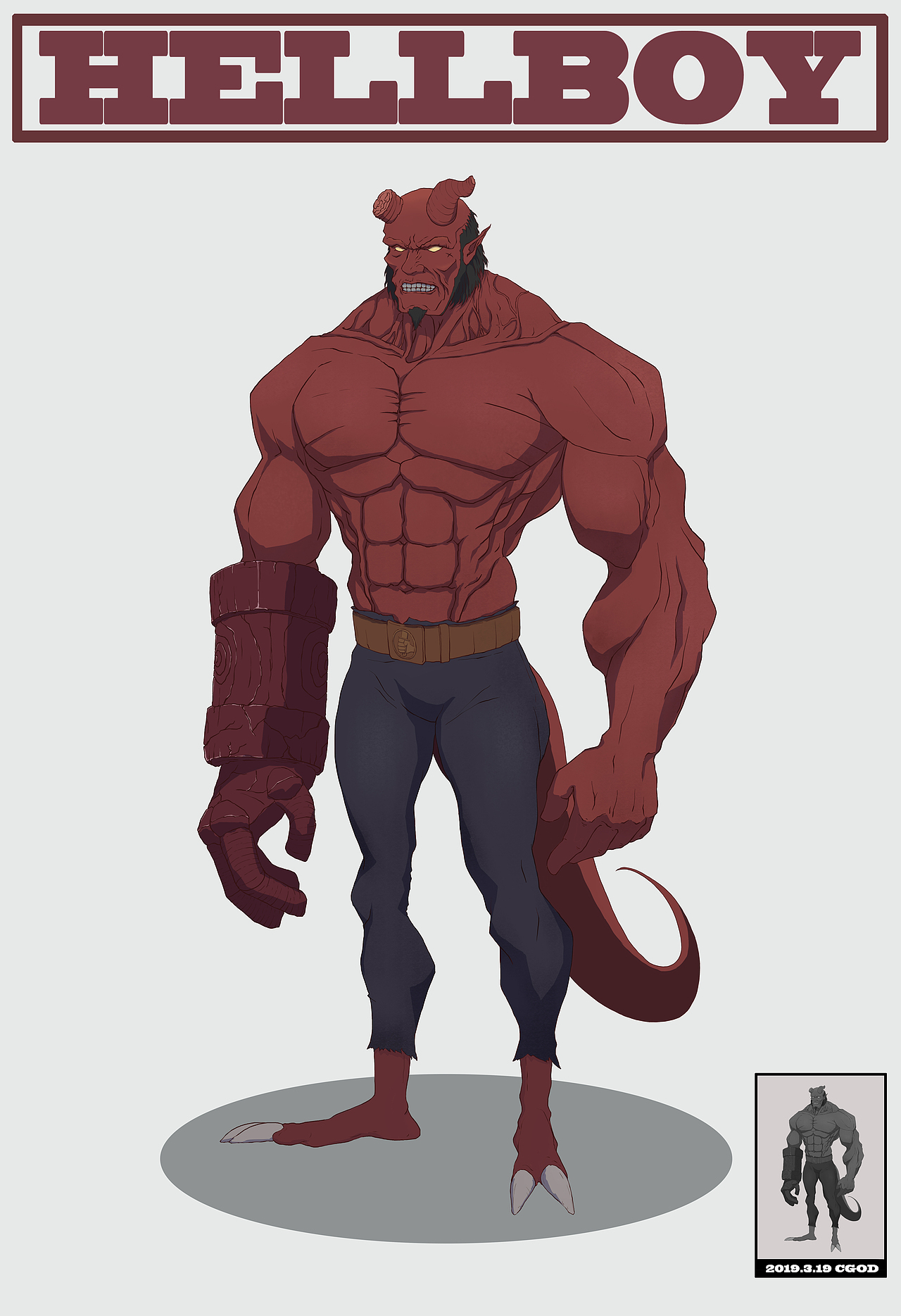 地狱男爵|插画|游戏原画|cgod2018_原创作品-站酷zcool