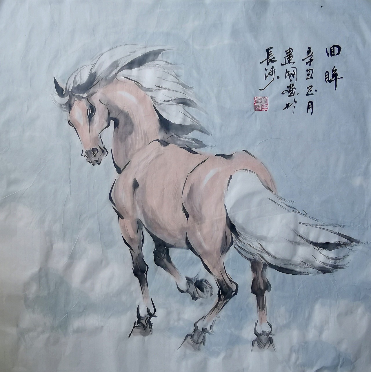 刘建国画马新作