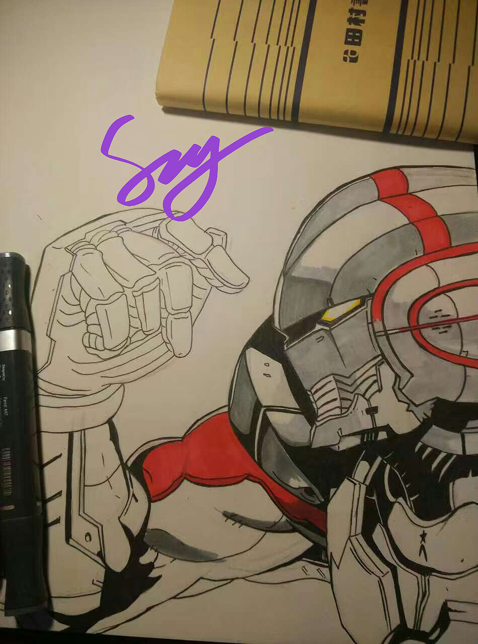 机动奥特曼同人海报(手绘)