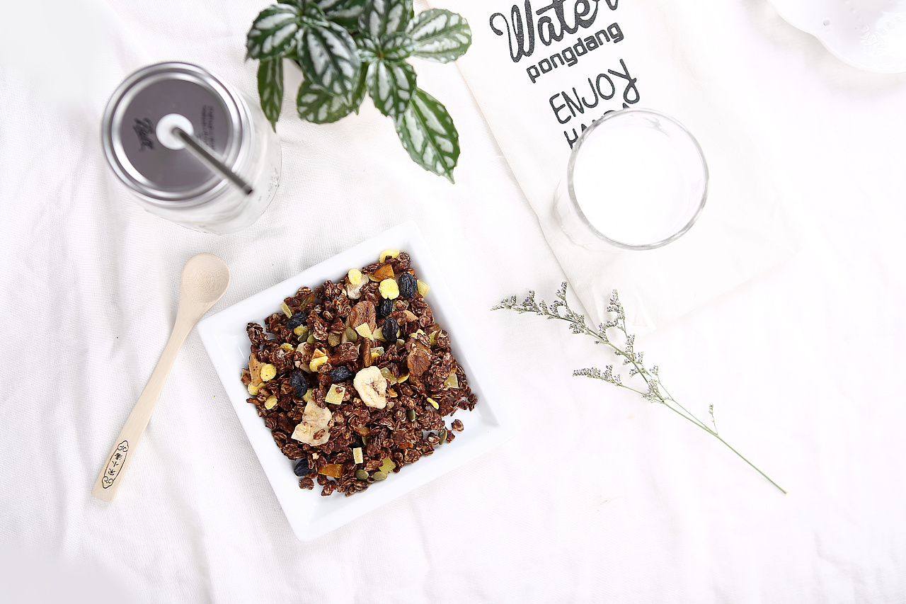 麦片 美食拍摄 美食 简洁干净