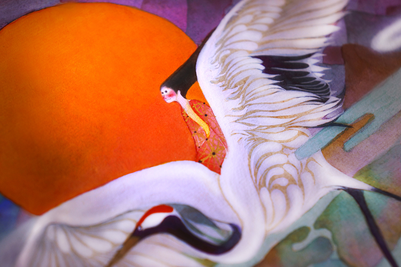 《鹤仙歌.金散瘴》白中南颜彩-人川集（图ZMTAxODA0ODE2） - 艺术插画 - 站酷设计师白中南原创素材 - 站酷ZCOOL