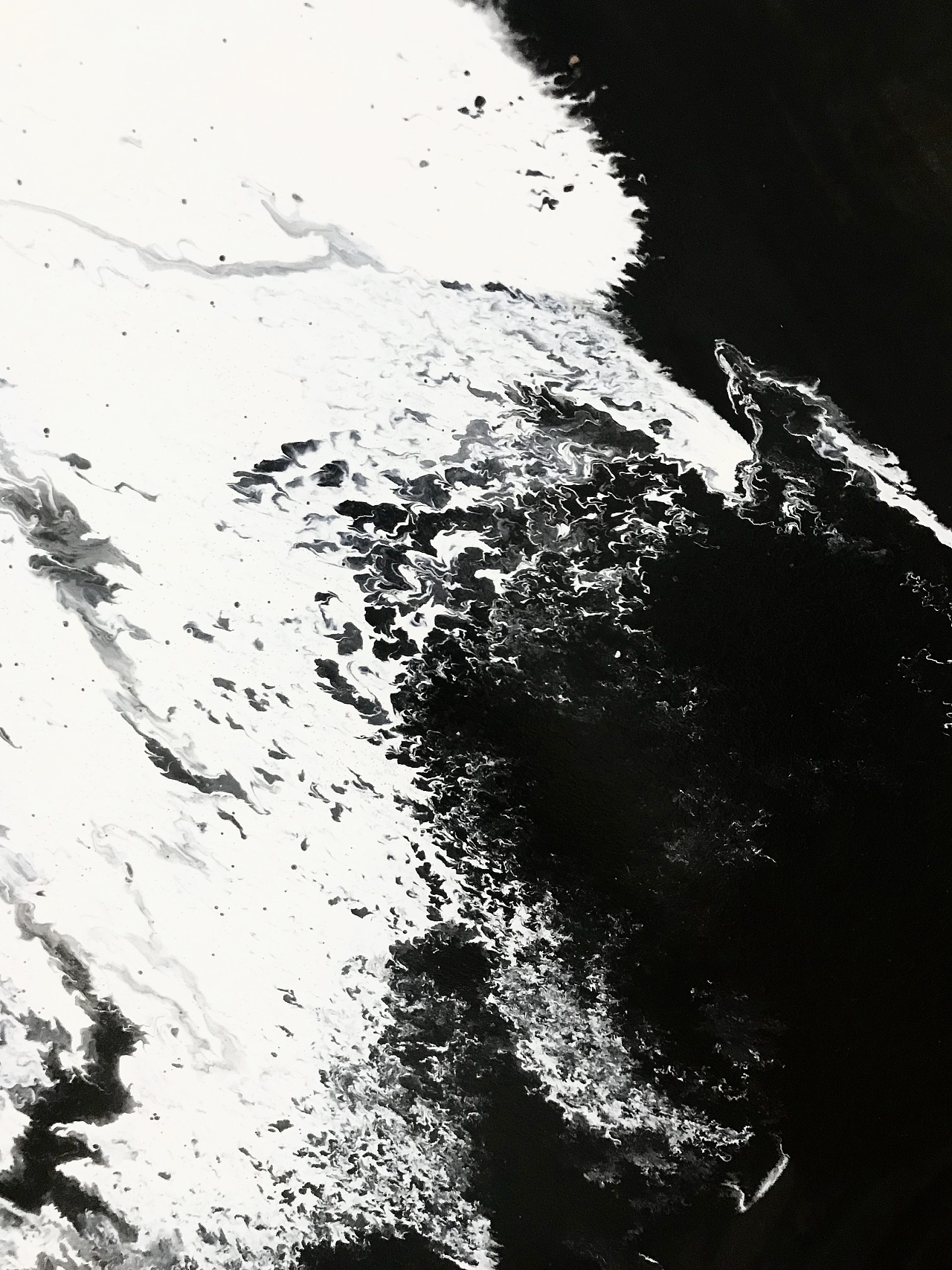 黑白流淌机理画