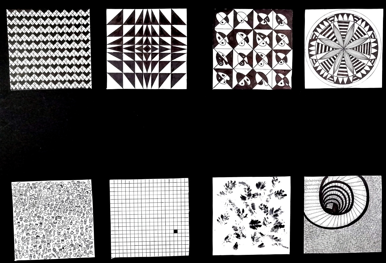 设计学类19-6班 骨骼练习 构成作业