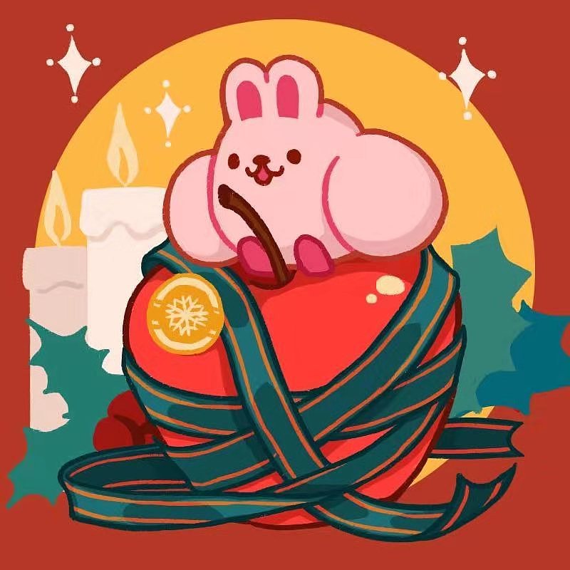 大吉兔圣诞元素头像and壁纸