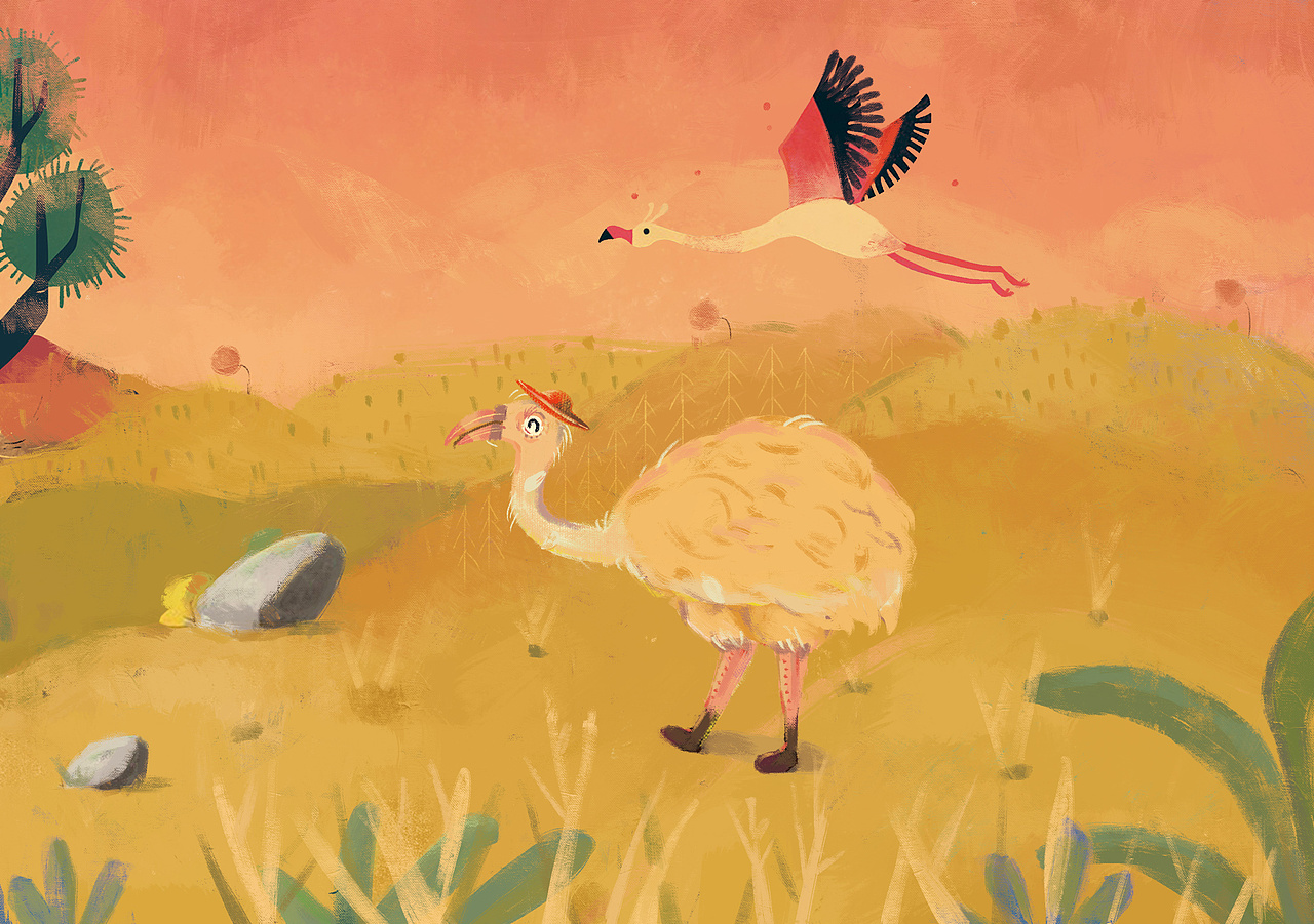 绘本_《鸵鸟的故事》（图ZMTk1OTIzNjg0） - 绘本 - 站酷设计师TT_天天原创素材 - 站酷ZCOOL