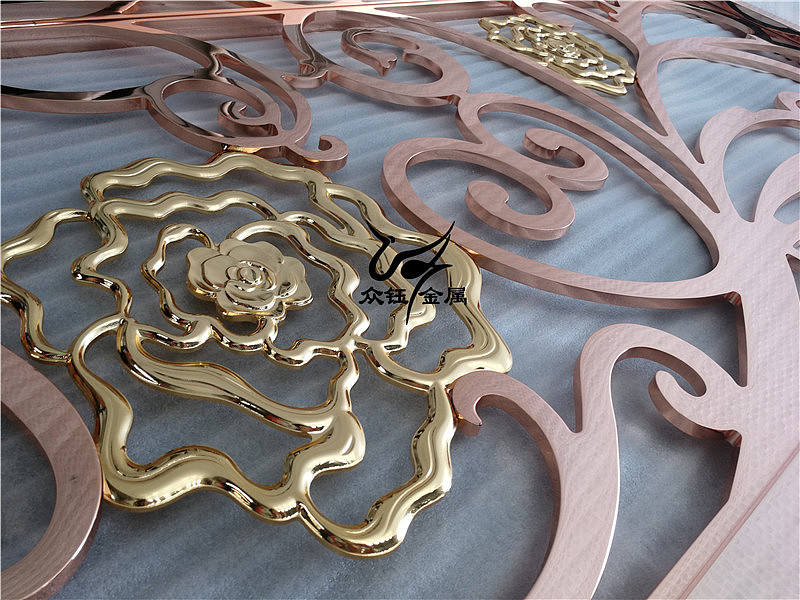 铝板雕刻镀铜镂空屏风 各种高档场所屏风定制（图ZMjE5NDQ0MDE2） - 其他工业/产品 - 站酷设计师艺术金属原创素材 - 站酷ZCOOL
