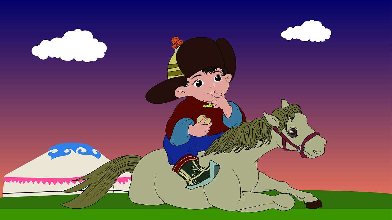 蒙古族生活习俗插画