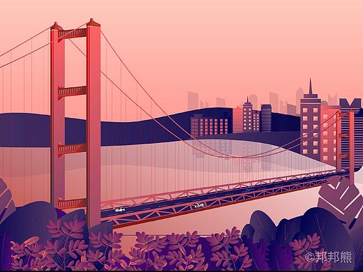 国家地标建筑插画