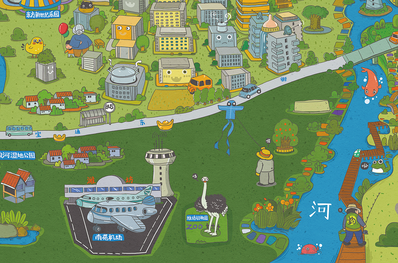 潍坊市旅游地图