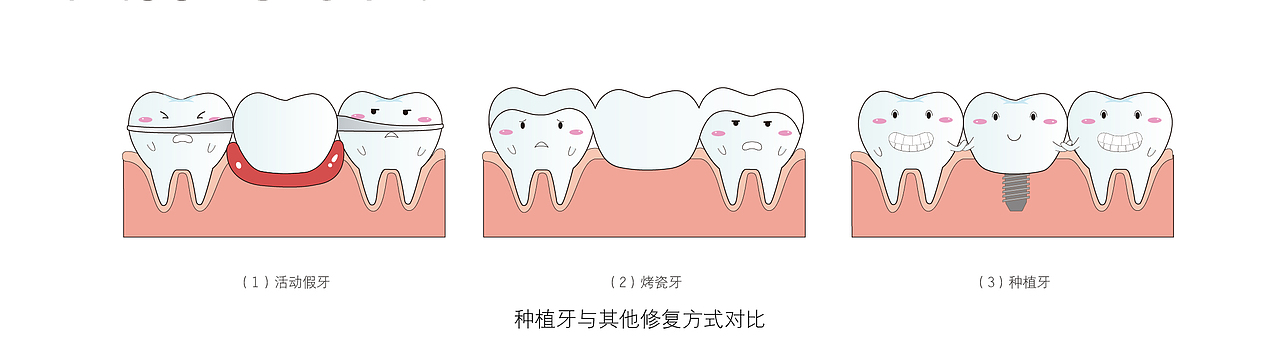 卡通插画、卡通牙齿形象插画图