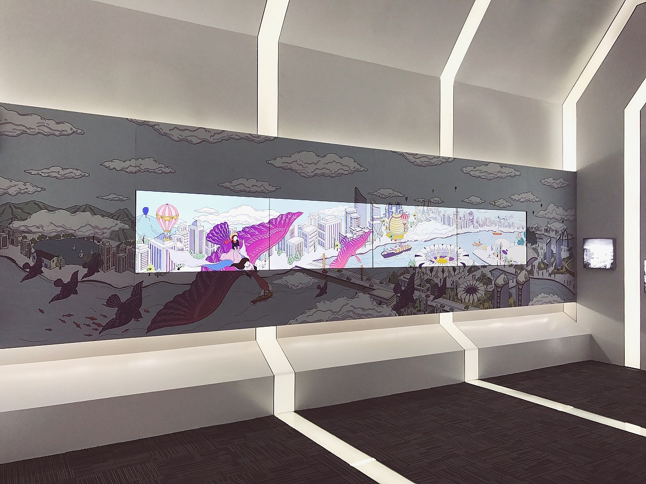 Hillslife美学馆杭州信达中心壹号院TOD插画手绘本（图ZMTEyMTEwMjYw） - 商业插画 - 站酷设计师mooumo小粒猫友原创素材 - 站酷ZCOOL