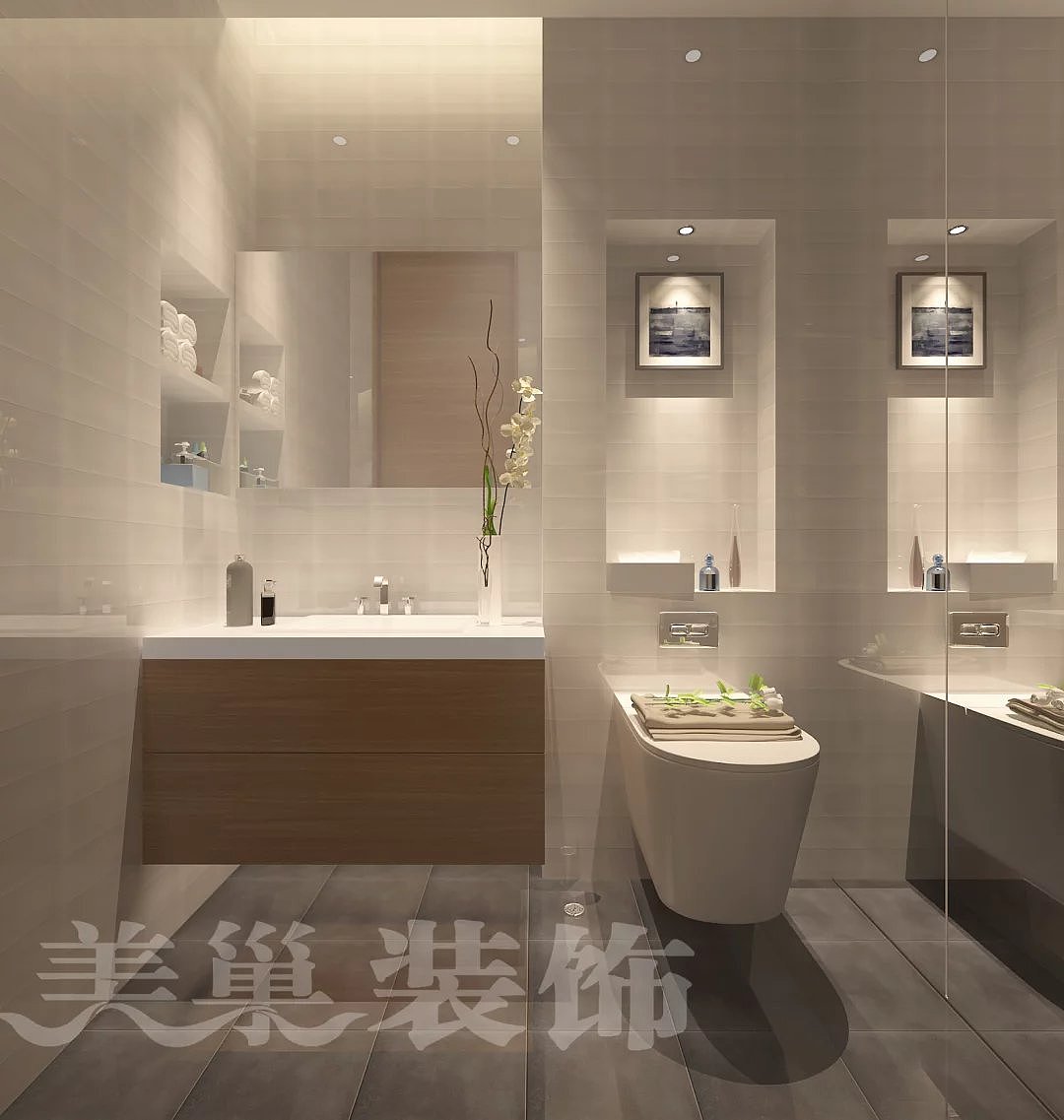 700平方复式建筑简约装修效果图——美巢