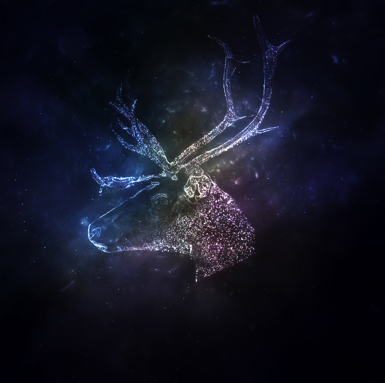 梦幻星空鹿圣诞麋鹿