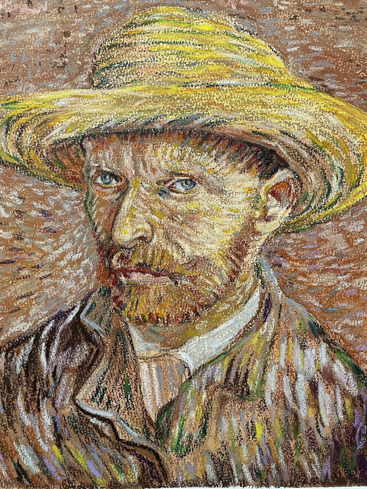 油畫(huà)棒臨摹梵高自畫(huà)像過(guò)程分享（圖ZMjM4NDg4NjUy） - 繪畫(huà) - 站酷設(shè)計(jì)師慕漁藝術(shù)原創(chuàng)素材 - 站酷ZCOOL