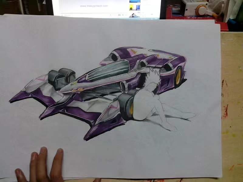 大二时候的手绘作业