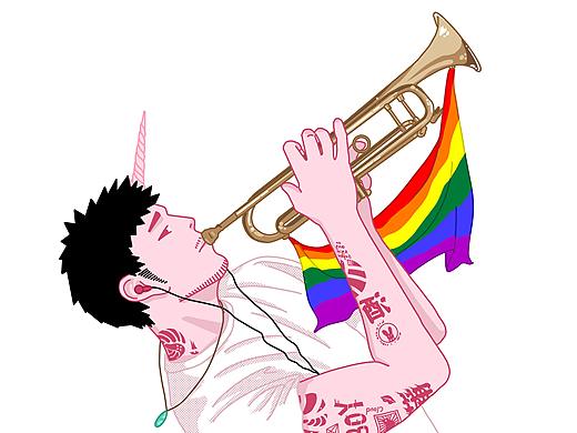 《头上有角的年轻人》